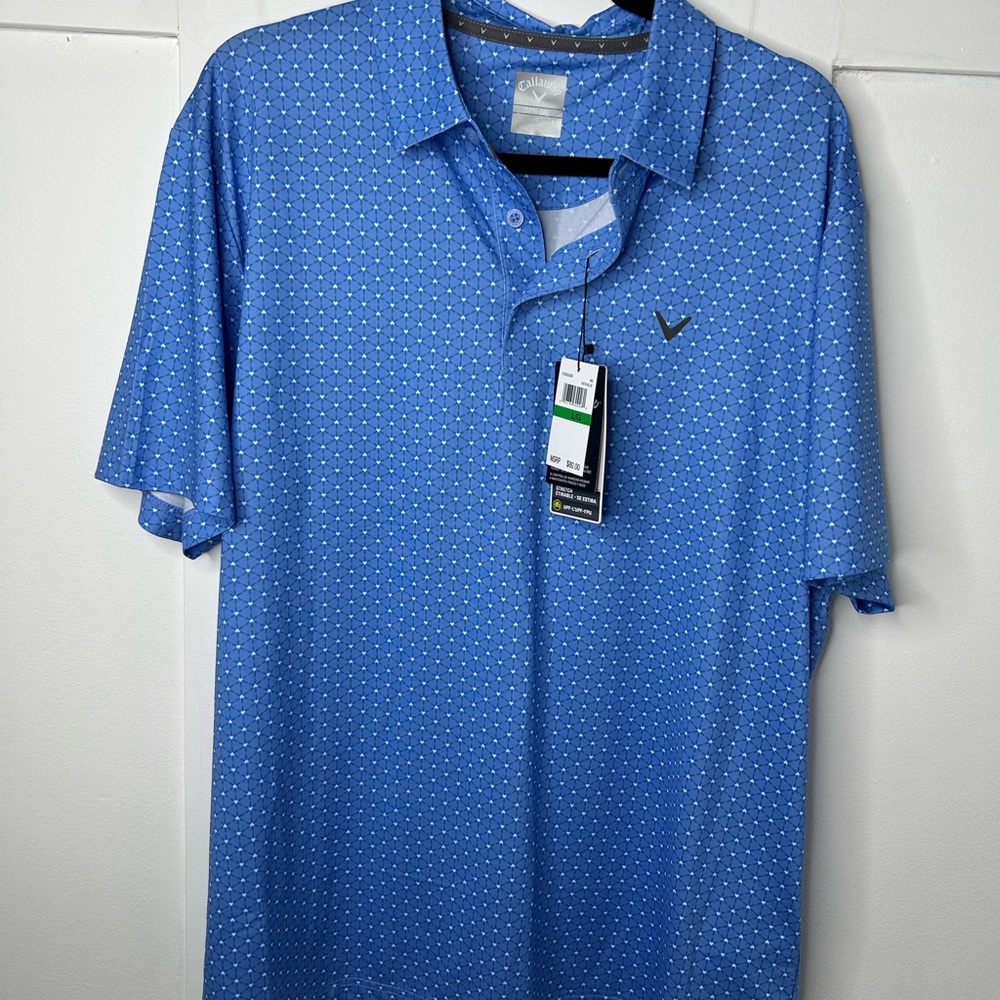 Men's Blue Polo Callaway Shirt Large Brand New